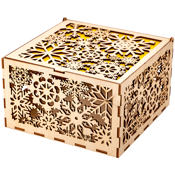 Сладкий новогодний подарок Царица Зима (желтая) Премиум